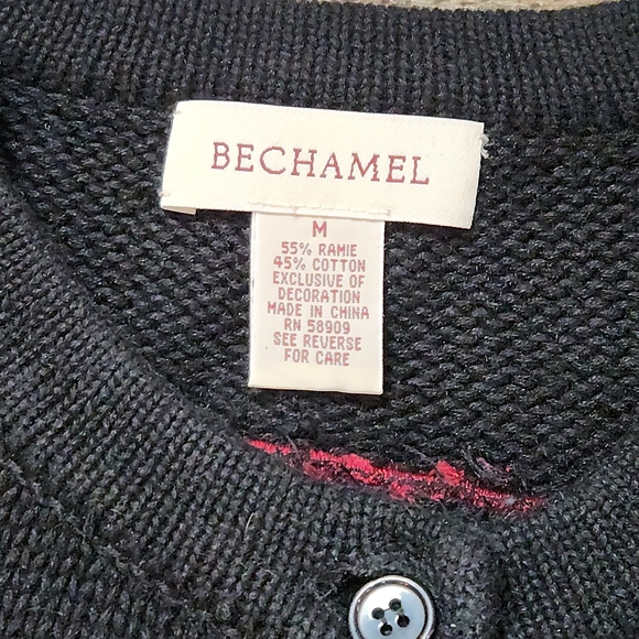 Bechamel Women's  Embroidered High Quality Cardigan Christmas Sweater 🎄 Size M - Picture 2 of 8